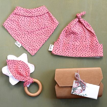 Baby Gift Set - Pink Dot - Made in New Zealand