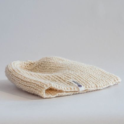 Hand knitted beanie