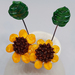 Glass Art - Sunflowers - Tiny Bouquet