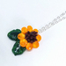 Glass Art Sunflower Necklace 