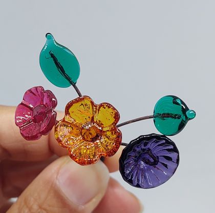 Glass Art - Tiny Bouquets - Jewelled Garden