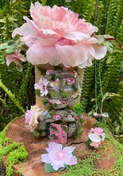 ✨PINK ROSE GLITTER - FAIRY FLOWER HOUSE ✨