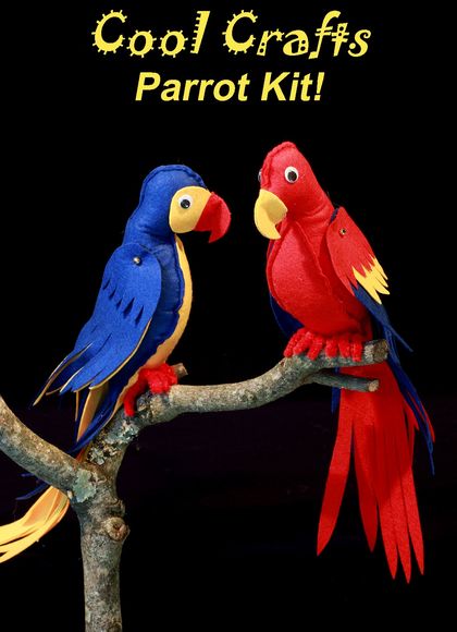 Felt Parrots - simple 'Cool Craft' kit for children