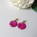 Pink Shimmer Stud Earrings (Small)