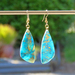 Azure blue translucent earrings