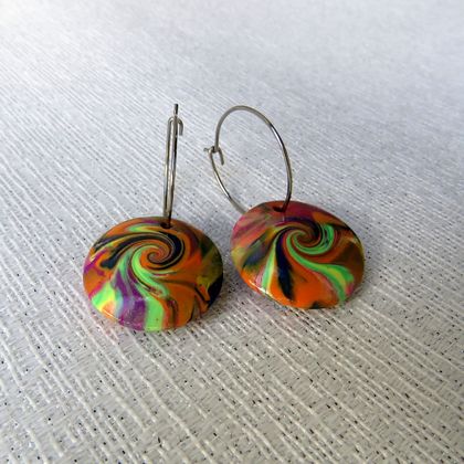 Vibrant swirl earrings