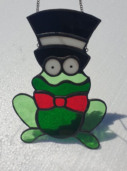 Top Hat Frog - Stained Glass