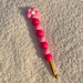 6MM PINK FLOWER BEADED CROCHET HOOK