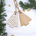 Ceramic Christmas Tree Decorations White Dots