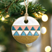 Ceramic Christmas Tree Decoration Triangle Pattern