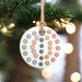 Ceramic Christmas Tree Decoration Pink Blue Dots
