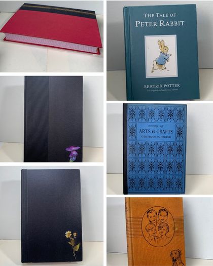 Notebooks made from old book covers