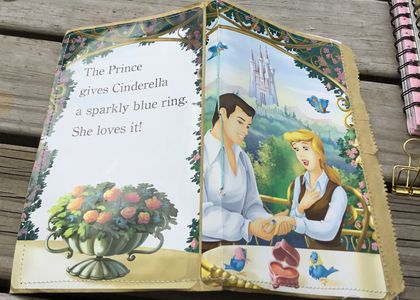 Cinderella gets a ring Paper bag Junk Journal 