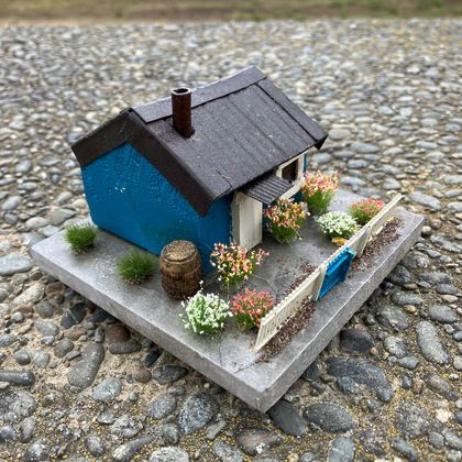 Hand crafted miniature model cottage 