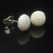 Petite urchin shell post earrings - fused glass