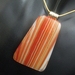 Autumn striped trapezoid pendant  - fused glass