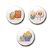 Set of 3 Breakfast Time Magnets