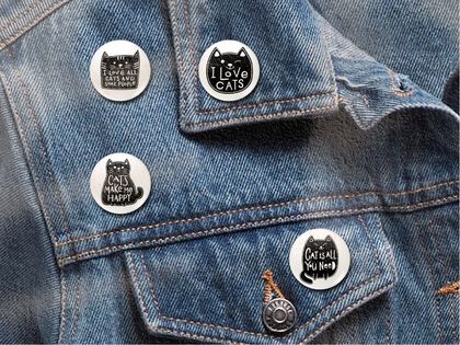 Unleash Your Inner Cat Attitude with These Sassy black cat Badges