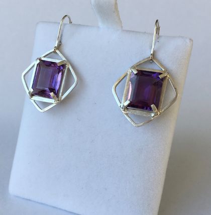 Amethyst Sterling Silver Earrings