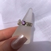 Sterling Silver Spinner Ring with Purple CZ