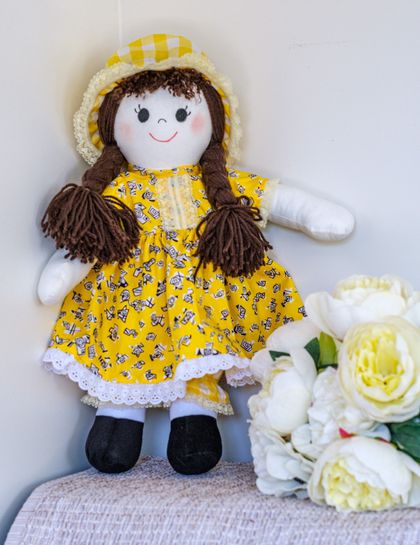 Unique vintage style rag doll