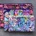 SALE - Purple Flower Mix   - Zipper purse bag set 