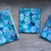 Watery Blue florals    - Zipper purse 3 bag set 