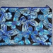Blue & Gold Butterflies   - Large Zipper bag