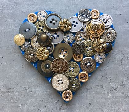 Button Hearts - Metal Buttons