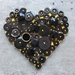 Button Hearts - Black and Yellow 
