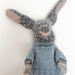 Made to order -  Knitted Bunny in Cozy Jumper | Artisan Plush Toy | Wool Bunny in Sweater | Handmade Stuffed Animal  | Collectible Bunny Decor