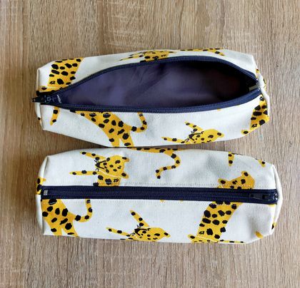 Cotton pencil case- cheetahs
