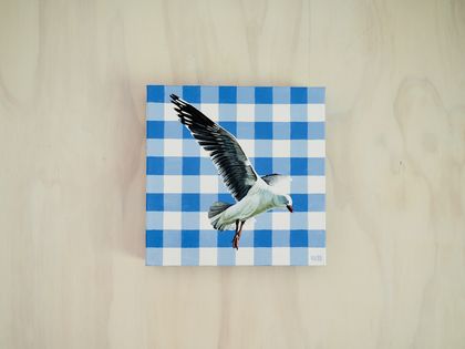 Original, ready to hang Painting on Canvas: 'Seagull Picnic'