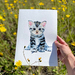 Kitten A4 Fine Art Print of Original Watercolour, Wall Art, Home Decor