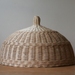 Handwoven Natural Rattan Cloche Food Cover - Large
