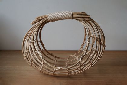 Handwoven Natural Rattan Garden Basket - Made to Order