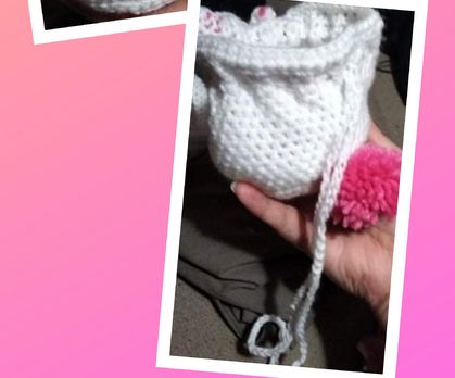 Crochet bunny bag