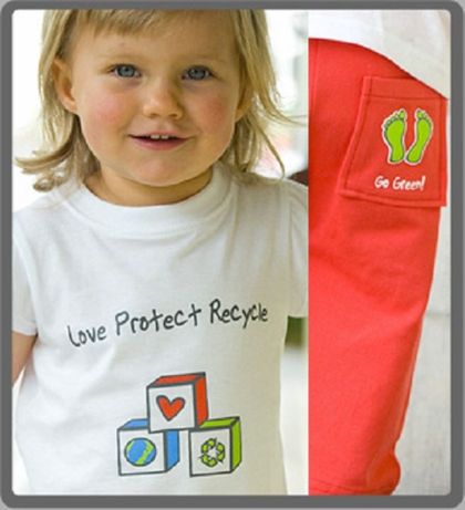  Baby cotton t-shirt and pants - Love Protect Recycle 