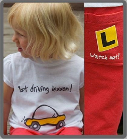  Baby cotton t-shirt and pants - 1st Driving Lesson 
