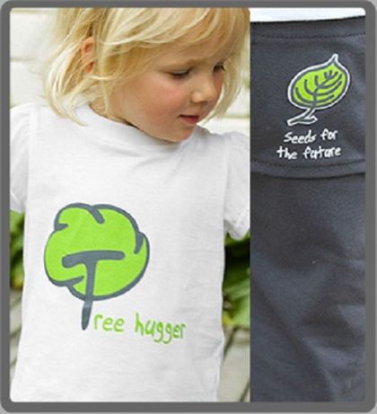  Baby cotton t-shirt and pants - Tree Hugger 