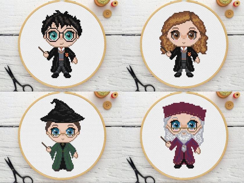 Harry Potter Character Cross Stitch Pattern