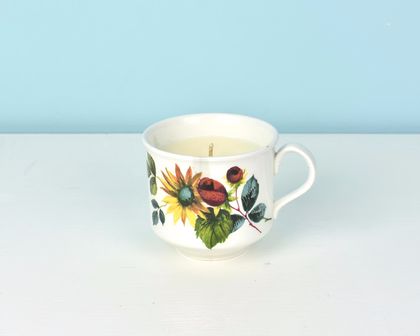 Jasmine scented soy teacup candle