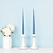 Pair of soy/beeswax blend dipped taper candles – sky blue