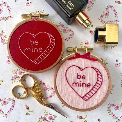 Valentine’s embroidery - Be Mine