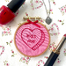 Valentine's embroidery - Kiss Me 