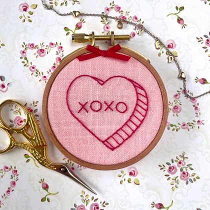 Valentine’s embroidery - xoxo