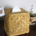Woven Tissue Cover - yellow line